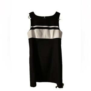 Black and White Sleeveless Dress
